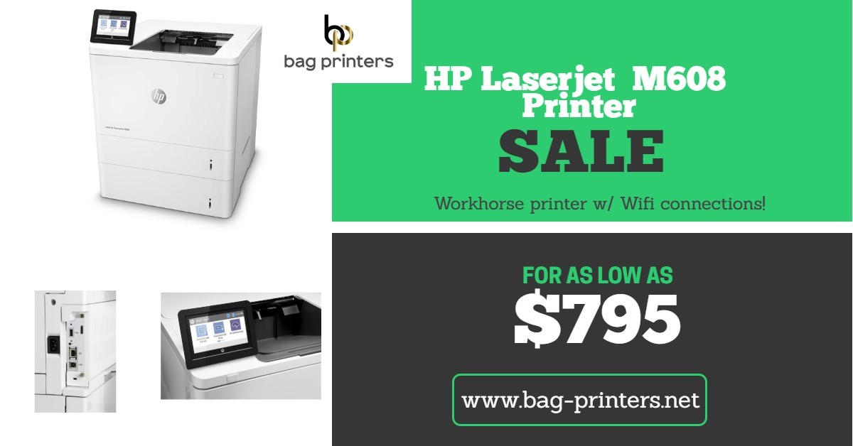 HP LASERJET M608x K0Q19A  Duplex 2nd tray network Wifi - $1,559.99