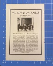 Vintage Print Ad The Fifth Avenue Building Home Port Business Empire NY 10 x 6.5 - £9.24 GBP