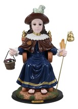 Large 19&quot;H Roman Catholic Santo Nino De Holy Infant Of Atocha On Throne Statue - £134.30 GBP