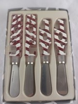 Department 56 Spreader Knives Noel Joy set of 4 Candy Cane Stripe Vintage - £9.36 GBP
