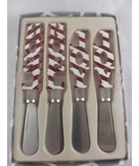 Department 56 Spreader Knives Noel Joy set of 4 Candy Cane Stripe Vintage - $16.13 CAD