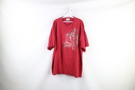 Vintage NASCAR Mens 2XL Distressed Spell Out Tony Stewart Racing T-Shirt Red - £27.18 GBP