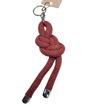 Figure 8 Knotted Rope Keyring Key Chain Bag Charm Wild Rose - £11.87 GBP