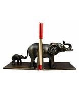 Ebros African Elephant Matriarch &amp; Baby Rite of Passage Aluminum Bookend... - $224.37 CAD