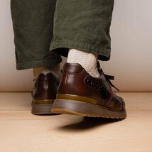 Brescia Snake and Classic Calfskin Fashion Sneaker Brown image 13