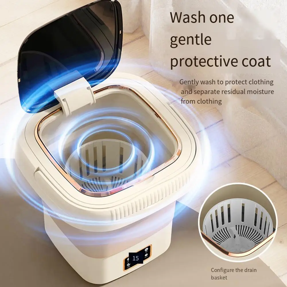 Mini Folding Washing Machine For Clothe Bucket Washing For Socks Underwe... - $138.52+