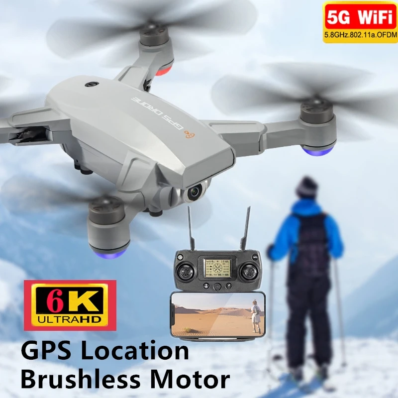 5G WIFI FPV Brushless Folding RC Drone 6K UHD Wide Angle Camera Foldable Sma - £180.50 GBP+
