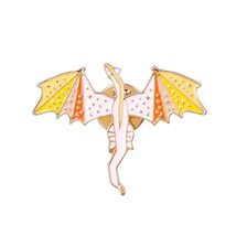 Fashion Accessories Cartoon Metal Creative Backpack Flying Dragon Dinosaur Brooc - £7.61 GBP+