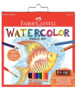 Faber-Castell 15 Piece Watercolor Pencil Paper Art Set for Beginners Ages 9+ NEW - $9.98