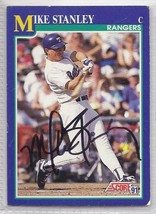 Mike Stanley Signed Autographed 1991 Score Card - $10.03