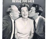 Never Too Late Playbill Maureen O&#39;Sullivan Paul Ford Orson Bean 1963 - £11.82 GBP