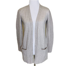 New Devotion by Cyrus Cardigan Sweater Womens Small Ribbed Open Beige He... - £18.67 GBP