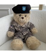 Build A Bear 2012 Patriotic Military Bear Camo Uniform American Flag USA - $27.97 CAD