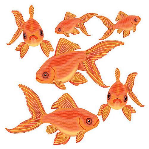 Wallies 13622 Goldfish Self-Adhesive Vinyl Coated Paper Design - $11.88