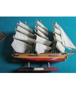 Handcrafted Compatible with Wooden Ship Model Fitting Canvas 15 X 18 - £50.88 GBP