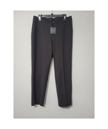 St. John Women&#39;s Brown High Rise Front Zip Closure Emma Pants Size 10 wool - $125.98