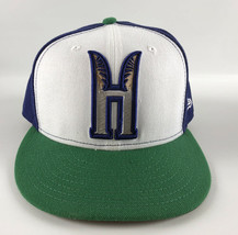 Hartford Yard Goats New Era 59Fifty Baseball Hat White Green Blue Size 7 1/2 #36 - £23.29 GBP