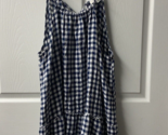 Weekend Suzanne Betro Gingham Sun Top Women Plus Size 2X Blue White Chec... - $19.00