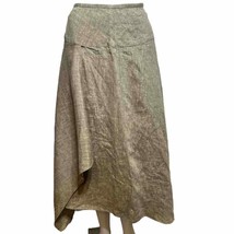 Kasper Womens Size 4 Small Bohemian Linen Skirt Brown Asymmetrical - £12.39 GBP