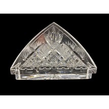Vintage Crystal Pressed Etched Glass Napkin Holder Letter Holder - £19.69 GBP