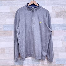 Augusta National Masters Golf 1/4 Zip Sweatshirt Heather Gray Cotton Mens Large - £114.79 GBP