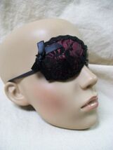 Fancy Burgundy Black Lace Pirate Eyepatch Swashbuckler Victorian Sea Que... - $12.41 CAD