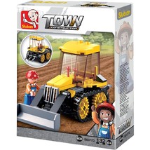 Sluban Kids Tractor Bulldozer Building Blocks 132 Pcs set Building Toy - £9.50 GBP