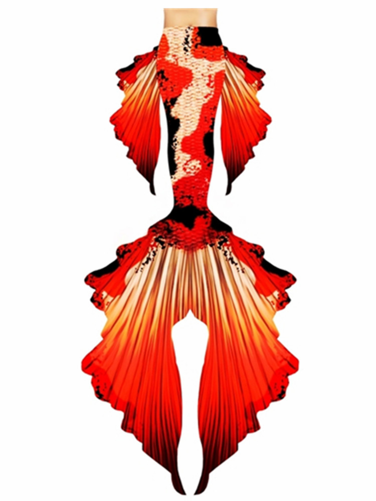 Adult Kid Customize Bathing Suit Mermaid Tails with Monofin for Swimming Cosplay