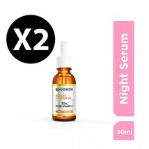 Garnier Bright Complete 10% Pure Vitamin C Night Serum 30ml X 2 Dark Spo... - $44.99