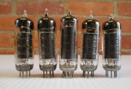 GE 6005 6AQ5 Vacuum Tubes Lot of 5 Black Plate TV-7 Tested Strong - £15.83 GBP