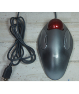 Logitech Trackman Optical Trackball Wired USB Mouse T-BC21 *MISSING RUBB... - £37.33 GBP