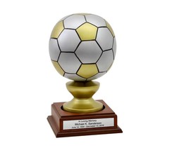 Silver &amp; Gold Soccer Ball Urn - £116.39 GBP