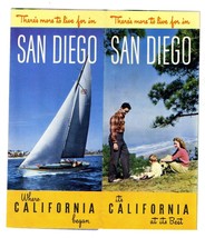 1950&#39;s There&#39;s More to Live For in San Diego California Brochure From A to Z - £22.13 GBP