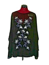 Thalia Sodi Blouse Multicolor Women Sequins Plus Size XXL Embroidered Floral - £40.02 GBP