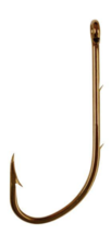 Eagle Claw Bronze BaitHolder Hooks, Worms and Chunk Bait, Size 4, Pack of 10 - £2.18 GBP
