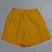 Vtg 90s Pro Spirit Small x 5&quot; Yellow Pull On Mesh Lined Swim Shorts - £19.60 GBP
