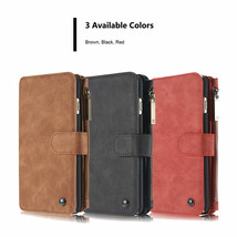 Leather Wallet Flip Magnetic Back Cover Case For Apple I Phone 8 Plus - £79.28 GBP