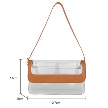 PVC Transparent Clear Bag for Women Clear Purse Stadium Approved Casual See Thro - £44.92 GBP
