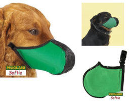 SOFTIE LARGE DOG NO BITE MUZZLE Mesh EZ Quick-Fit Adjustable Safer Comfo... - $14.99