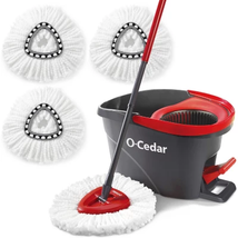 O-Cedar Easy Wring Spin Mop &amp; Bucket System with 3 Extra Refills Machine Wash - £72.01 GBP
