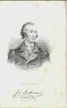 John Sullivan Washington &amp; His Generals Engraving Antique 5x7 1853 First Edition - $34.59