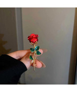 Vintage Enamel Rose Brooches  Elegant Valentines Gift - $27.04+