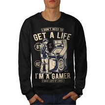 Wellcoda Gamer Lives Joke Mens Sweatshirt, Antisocial Casual Pullover Jumper - £23.86 GBP+