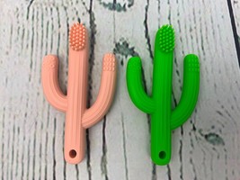 Cactus Infant Teether Soft Baby Training Toothbrush Silicone Flexible - £18.56 GBP