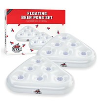 Floating Beer Pong Set | Includes 2 Rafts - Play pong in the pool! - £28.05 GBP