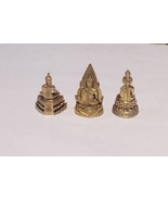 3 x THAI Buddhist Amulet Mini Statues Success Power Magic Wealth Talisman - £12.44 GBP