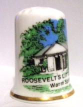 Roosevelt&#39;s Little White House, Warm Springs, Ga. Souvenir Thimble - £7.91 GBP