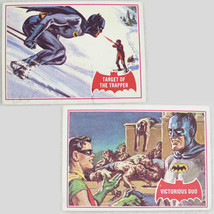 1966 Topps Batman Puzzle Back Cards 4A Target Of The Trapper, 28A Victorious Duo - £8.11 GBP