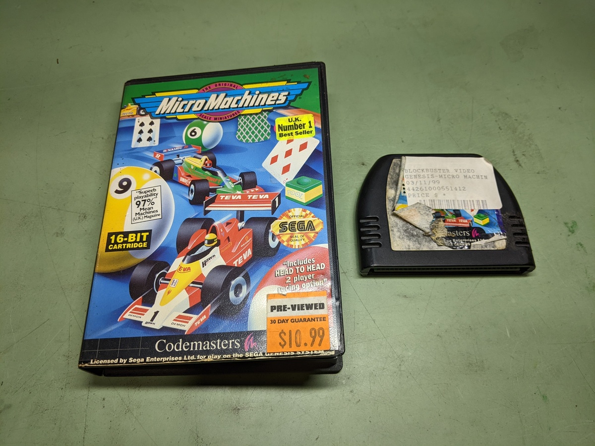 Micro Machines Sega Genesis Cartridge and Case - $35.22