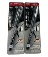 Rimmel Eyeliner Eye Crayon 001 Black Precise Bold Color 2PK - $10.57